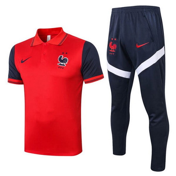 Polo Set Completo Francia 2020 Rosso Nero